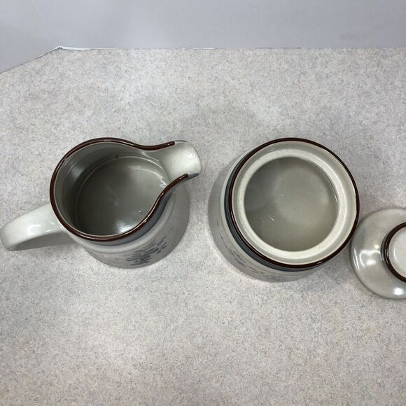 Noritake Stoneware Sugar and‎ Creamer Set-Pleasure 8344 EXCELLENT - Picture 3 of 6